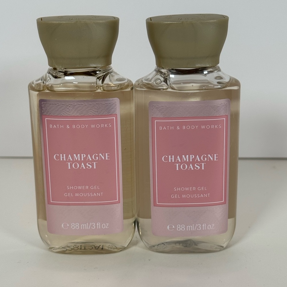 2 CHAMPAGNE TOAST SHOWER GEL TRAVEL SIZE 3 fl.oz. Bath & Body Works New